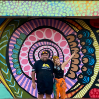 New Mural Collaboration: A unique meeting between two cultures Aboriginal Australian and Colombian
