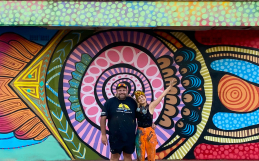 New Mural Collaboration: A unique meeting between two cultures Aboriginal Australian and Colombian